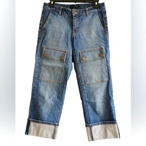 Banana Republic Cuffed Crop Cargo‎ Style Jeans Y2K Era Women's Size 2
